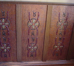 Faux Embossed Leather Panels Arts Crafts Style Hometalk