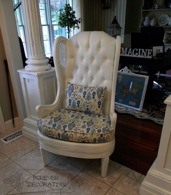 painted upholstered chair, painted furniture