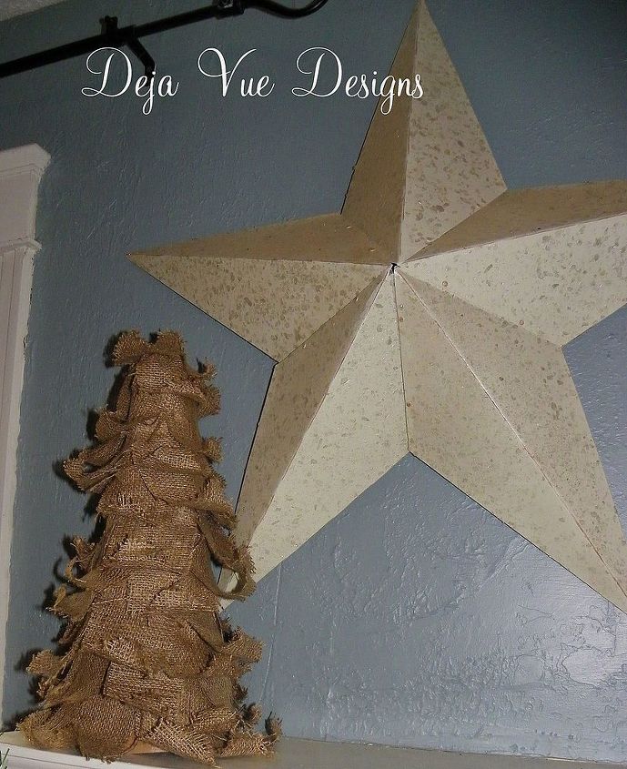 tattered burlap christmas tree, crafts, seasonal holiday decor