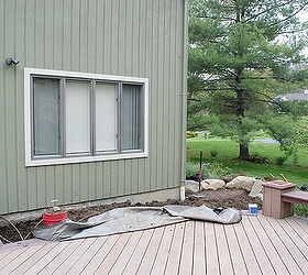 deck planter gains life, decks, gardening, ponds water features, During Construction