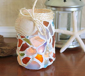 sea glass mason jar, crafts, mason jars