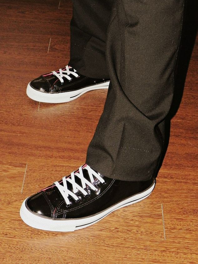 inspiration from a fun fall wedding, crafts, flowers, home decor, The groomsmen wore patent leather Chucks to the reception