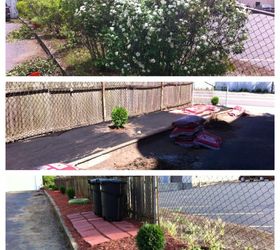curb appeal, curb appeal, landscape, A before during and after shot of our curb appeal project
