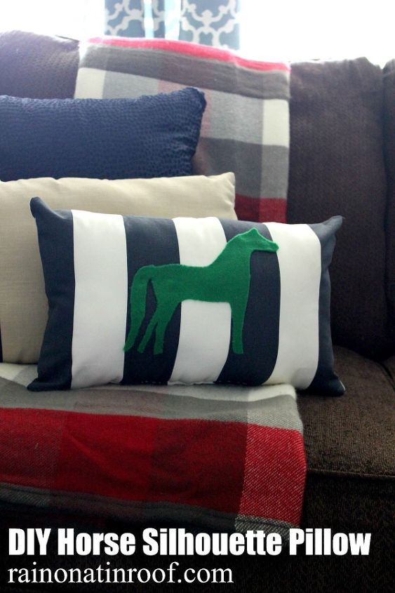 diy horse silhouette pillow, crafts