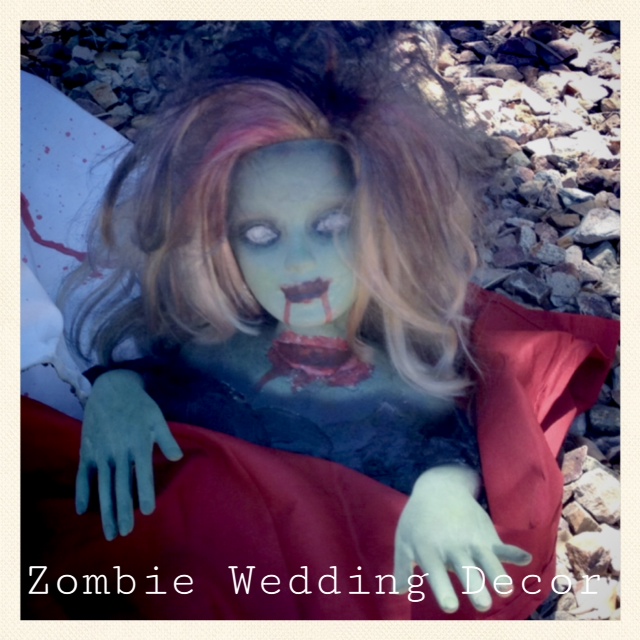 zombie themed wedding decor, crafts, Zombie Table Decor