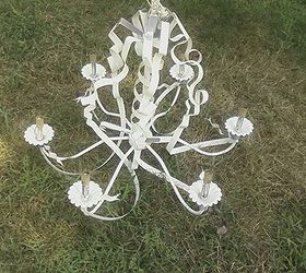 chandelier herb planter, crafts, gardening, repurposing upcycling, 28 Hx28 W chandelier in need of electrical work