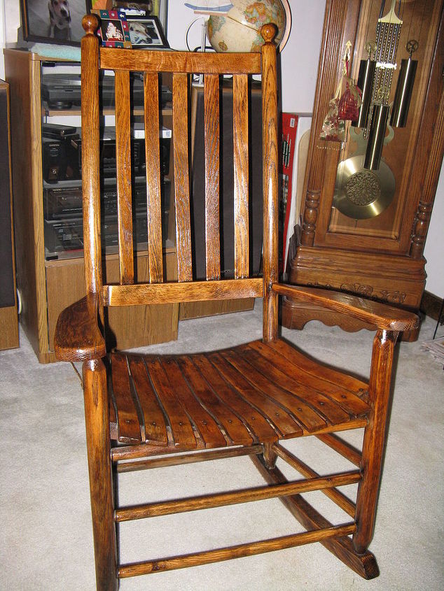family rocker gets restored after 30 years in storage, painted furniture
