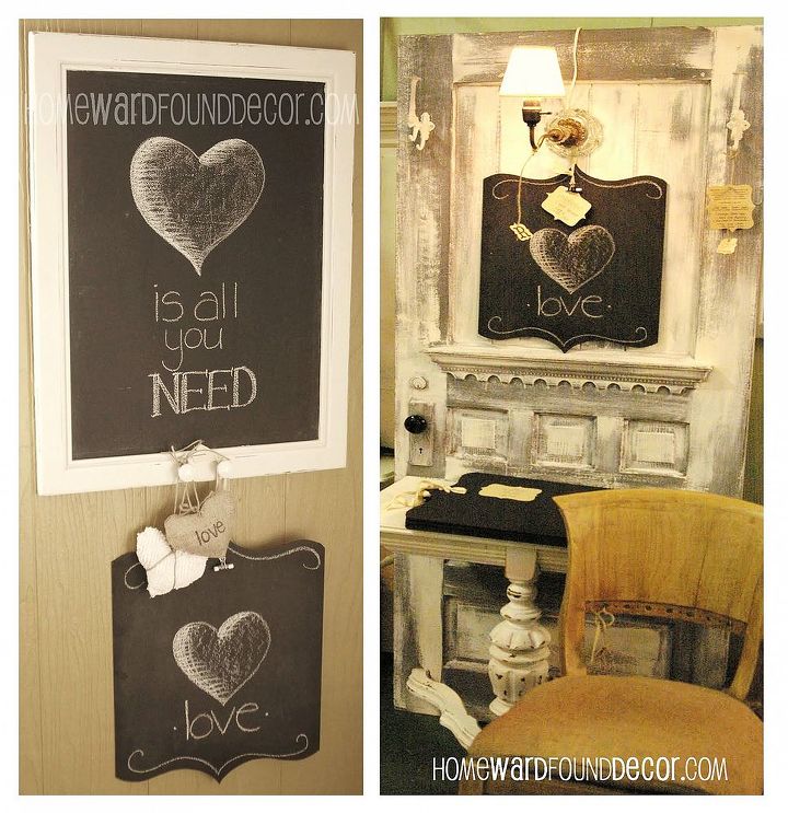 chalk it up to inspiration, chalk paint, chalkboard paint, crafts, doors, seasonal holiday decor, valentines day ideas, wait till you hear what these two chalkboards are made of