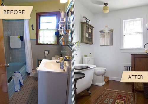 bathroom makeovers fast renovation tips before after photos video, bathroom ideas, home decor, home improvement, small bathroom ideas, Great before and after shots of a small bathroom Looks bigger cleaner and brighter
