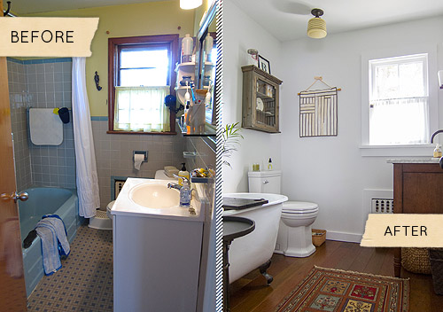 Bathroom Makeovers-Fast Renovation Tips: Before + After