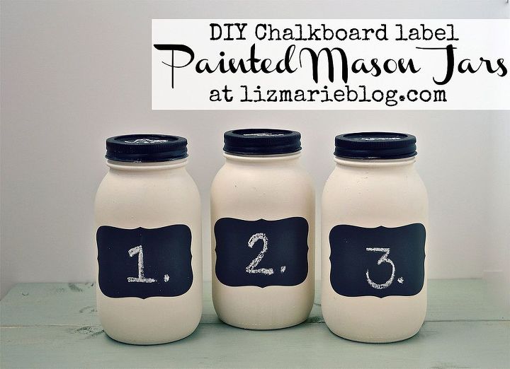 diy chalkboard label painted mason jars, chalkboard paint, crafts, electrical, mason jars, storage ideas