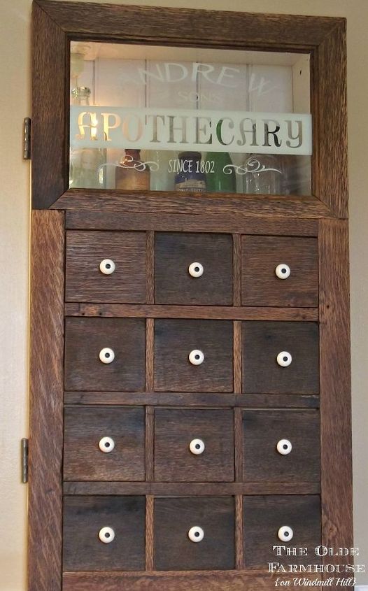 apothecary style medicine cabinet diy, kitchen cabinets