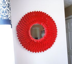 diy plastic spoon mirror, crafts, home decor
