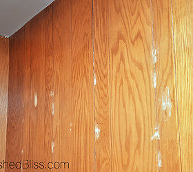 how to paint wood paneling no sanding required, paint colors, painting, wall decor, woodworking projects, Fill any holes or gaps before priming