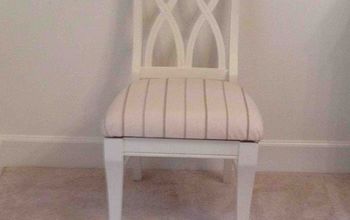 Repainted & Recovered Dining Room Chairs