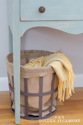 my style industrial, cleaning tips, home decor, storage ideas, I love this metal and burlap basket in the living room for holding kids toys or a couple throws