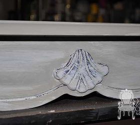 weathered grey coffee table, painted furniture, shabby chic, Wet distressing just started no wax