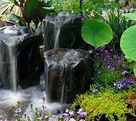 waterscapes create beautiful backyards, Put s Ponds Gardens in Chesterfield MI created these beautiful Basalt Fountains