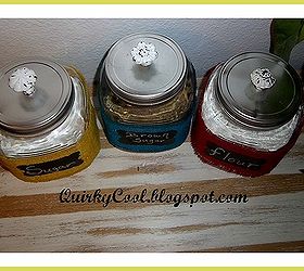 diy flour and sugar canisters, chalkboard paint, crafts, Diy Flour Sugar and Such Canisters
