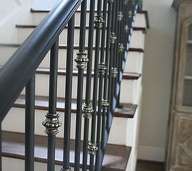 use an antique garden fence post as an indoor newel post, repurposing upcycling, stairs, Iron Stair bannister