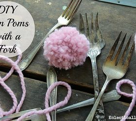 for my valentine a pom pom bouquet made with a fork, crafts, flowers, mason jars, valentines day ideas, Simple pom poms with just a fork and yarn See how to make them