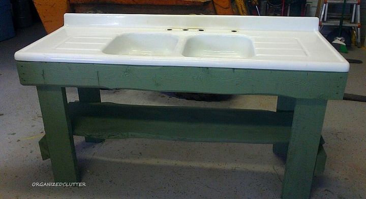 a new potting bench, gardening, outdoor living, This is the new old potting bench
