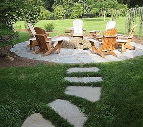 natural flagstone patio fire pit
