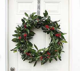 making a fresh evergreen wreath, crafts, doors, flowers, gardening, hydrangea, seasonal holiday decor, wreaths, Hang in a prominent spot out of direct hot sun and freezing winds and it will last a long time