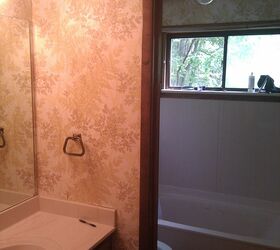 complete bath re do flipped the layout punched out a wall modern amp, bathroom, remodeling, Before