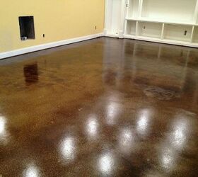 featured photos, Floodproof easy to maintain stained concrete is a great solution for basement spaces