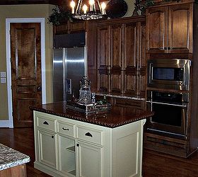 reasons to choose solid core doors vs hollow core doors, doors, home decor, A solid core birch door stained to match the kitchen cabinetry results in a seamless kitchen design