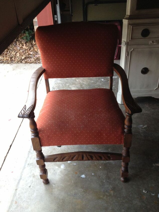 5 garage sale chair, repurposing upcycling, Before