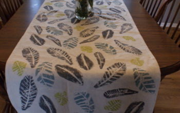 Hand-Stamped Table Runner