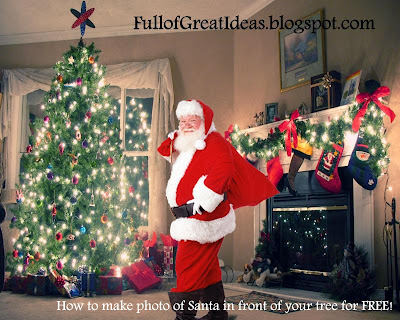 capture a photo of santa in front of your tree for free, christmas decorations, seasonal holiday decor, This is the after photo that could be saved on the camera by our Elf on the Shelf
