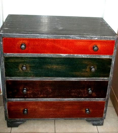 industrial shabby chic 4 drawer chest from drab to fab, painted furniture, shabby chic