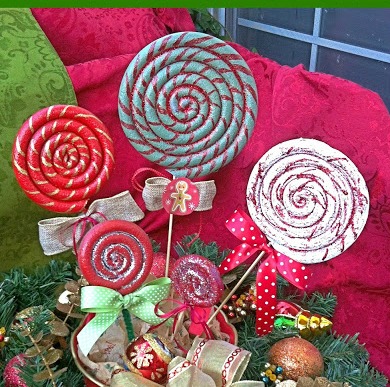 christmas lollipop ornaments, christmas decorations, crafts, seasonal holiday decor, I used Poly Foam Caulk Saver that we had left over from repairing the broken glass in our front door There were 2 bags left over that I just had to do something with
