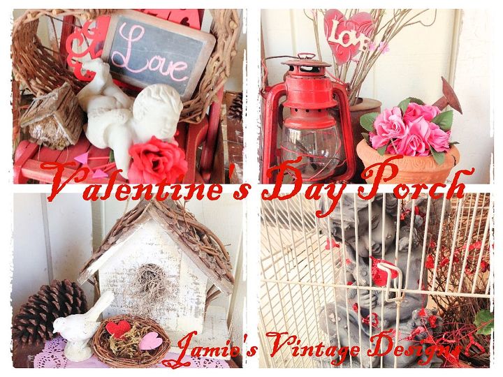 valentine s day porch, home decor, porches, seasonal holiday decor, valentines day ideas