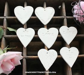 diy clay valentine hearts banner, crafts, seasonal holiday decor, valentines day ideas, Before you bake the Sculpey clay be sure to make a hole on top to add string to it later
