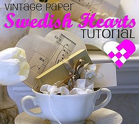 vintage paper swedish hearts tutorial, crafts, seasonal holiday decor