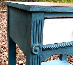 main disadvantage of using homemade chalk paint, chalk paint, painted furniture, Painting a cool color on top of a warm wood makes for a lovely contrast after distressing is done