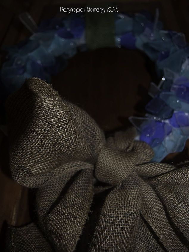 sea glass wreath, crafts, wreaths