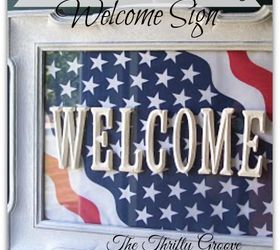 how to make a thrifty and fun welcome sign, crafts, repurposing upcycling