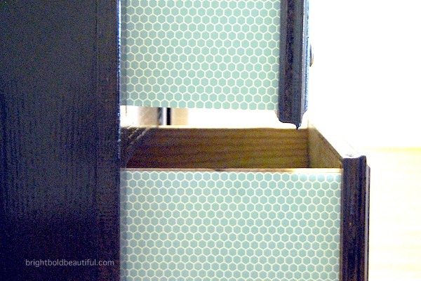 trick out your drawers with scrapbook paper, crafts, home decor, kitchen cabinets, kitchen design