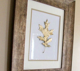 gold painted leaves, crafts, painting, Red Oak Leaf