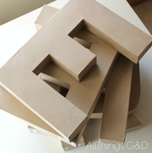easy diy yarn wrapped holiday letters, crafts, seasonal holiday decor, Start with inexpensive cardboard letters from a craft store They re often on sale so keep an eye out