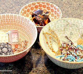3 diy organizing solutions for your home, organizing, storage ideas, Organize your necklaces and earrings in your favorite decorative bowls Whether you display them on a dresser or place them in a drawer this DIY solution will keep your necklaces sorted and untangled