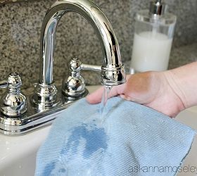 how to clean chrome fixtures and keep them clean, bathroom ideas, cleaning tips
