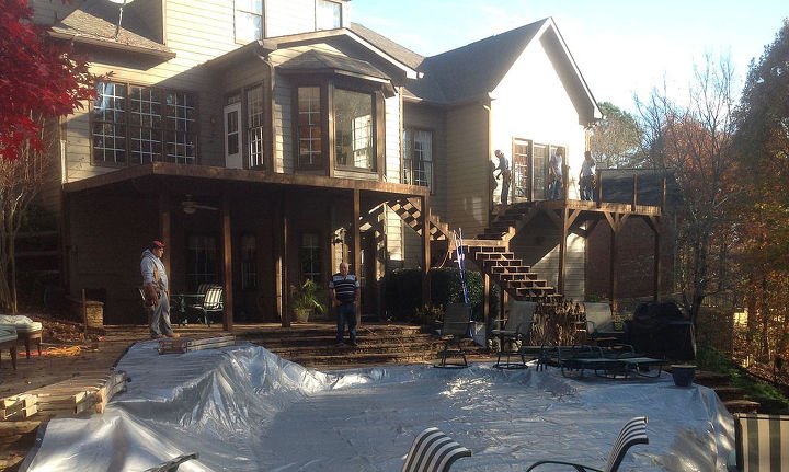 deck renovation mr canoll at swanee, decks, home improvement, outdoor living, pool designs, Before Dixon Group Services