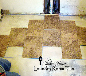 part 1 of our laundry room remodel, flooring, home improvement, laundry rooms, tile flooring, tiling, Our tiles are 12 x 18 and BEAUTIFUL