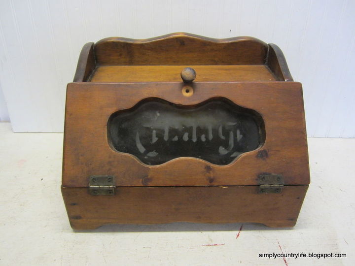 makeover mondays trashy bread box makeover, crafts, painting, repurposing upcycling, Before